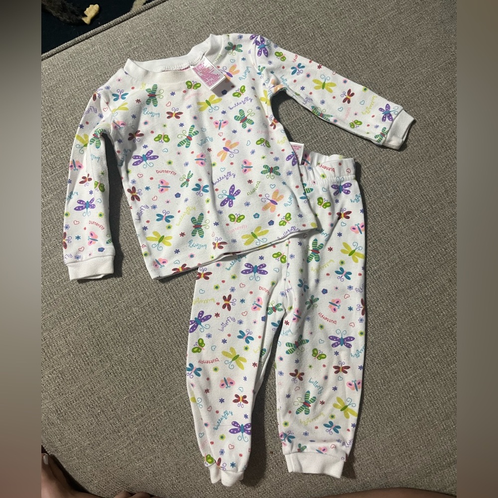 Two piece long sleeve pajamas.